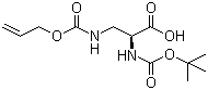 structure of CAS# 161561-83-7, N-叔丁氧羰基-3-烯丙氧羰基氨基-L-丙氨酸
