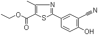 structure of CAS# 161798-02-3, 2-(3-氰基-4-羟基苯基)-4-甲基-1,3-噻唑-5-羧酸乙酯