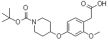 CAS # 162045-86-5, 4-[4-(Carboxymethyl)-3-methoxyphenoxy]-1-piperidinecarboxylic acid 1-(1,1-dimethylethyl) ester