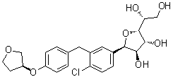 CAS # 1620758-31-7, (1R)-1,4-Anhydro-1-C-[4-chloro-3-[[4-[[(3S)-tetrahydro-3-furanyl]oxy]phenyl]methyl]phenyl]-D-glucitol