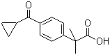 structure of CAS# 162096-54-0, 4-(环丙基羰基)-alpha,alpha-二甲基苯乙酸