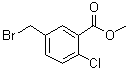 structure of CAS# 16220-99-8, 5-(Bromomethyl)-2-chlorobenzoic acid methyl ester