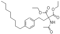 CAS 登录号：162358-08-9, 2-乙酰氨基-2-(2-(4-辛基苯基)乙基)丙二酸二乙酯