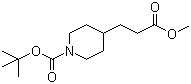 CAS 登录号：162504-75-8, N-Boc-4-哌啶基丙酸甲酯, N-叔丁氧羰基-4-哌啶基丙酸甲酯