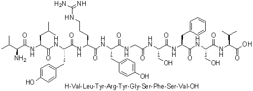CAS 登录号：162558-13-6, L-缬氨酰-L-亮氨酰-L-酪氨酰-L-精氨酰-L-酪氨酰甘氨酰-L-丝氨酰-L-苯丙氨酰-L-丝氨酰-L-缬氨酸