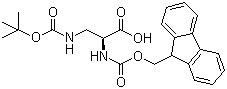 structure of CAS# 162558-25-0, N-Fmoc-N'-Boc-L-2,3-二氨基丙酸