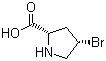 structure of CAS# 16257-69-5, cis-4-Bromo-L-proline