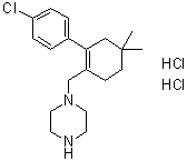 structure of CAS# 1628047-87-9, 1-[[2-(4-氯苯基)-4,4-二甲基-1-环己烯-1-基]甲基]哌嗪二盐酸盐