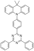 CAS # 1628752-98-6, 10-(4-(4,6-Diphenyl-1,3,5-triazin-2-yl)phenyl)-9,9-dimethyl-9,10-dihydroacridine, DMAC-TRZ