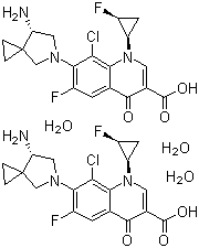 structure of CAS# 163253-35-8, 西他沙星水合物 (2:3)