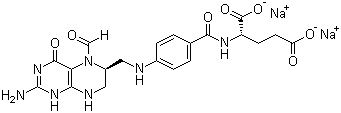CAS # 163254-40-8, Disodium folinate, N-[4-[[(2-Amino-5-formyl-1,4,5,6,7,8-hexahydro-4-oxo-6-pteridinyl)methyl]amino]benzoyl]-L-glutamic acid disodium salt