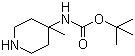 structure of CAS# 163271-08-7, (4-甲基哌啶-4-基)氨基甲酸叔丁酯