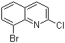structure of CAS# 163485-86-7, 8-Bromo-2-chloroquinoline