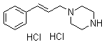 structure of CAS# 163596-56-3, (E)-1-(3-Phenyl-2-propenyl)piperazine dihydrochloride