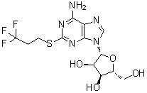 structure of CAS# 163706-51-2, 2-[(3,3,3-三氟丙基)硫基]腺苷