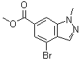 structure of CAS# 1638759-79-1, 4-溴-1-甲基-1H-吲唑-6-羧酸甲酯