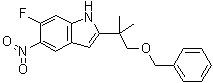 CAS # 1638771-94-4, 2-[1,1-Dimethyl-2-(phenylmethoxy)ethyl]-6-fluoro-5-nitro-1H-indole