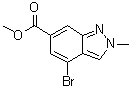 structure of CAS# 1638772-21-0, 4-溴-2-甲基-2H-吲唑-6-羧酸甲酯