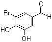 CAS # 16414-34-9, 3-Bromo-4,5-dihydroxybenzaldehyde, 5-Bromoprotocatechualdehyde, Bromoprotocatechualdehyde, NSC 139675
