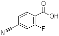 structure of CAS# 164149-28-4, 4-Cyano-2-fluorobenzoic acid