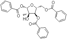 CAS # 16434-48-3, 2-C-Methyl-1,3,5-tri-O-benzoyl-alpha-D-ribofuranoside