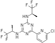 structure of CAS# 1644545-52-7, 6-(6-氯-2-吡啶基)-N2,N4-双[(1R)-2,2,2-三氟-1-甲基乙基]-1,3,5-三嗪-2,4-二胺