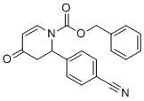 CAS 登录号：1644667-44-6, (±)-苄基2-(4-氰基苯基)-4-氧代-3,4-二氢吡啶-1(2H)-羧酸酯