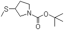 CAS # 164666-07-3, 3-(Methylthio)-1-pyrrolidinecarboxylic acid tert-butyl ester