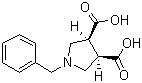 structure of CAS# 164916-63-6, 顺式-1-苄基-3,4-吡咯烷二甲酸