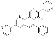 CAS 登录号：1651890-44-6, 3'-甲基-3''-[(1E)-2-苯乙烯基]-3,2':5',2'':5'',3'''-四联吡啶