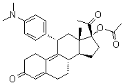 CAS # 1655514-74-1, (11alpha)-17-(Acetyloxy)-11-[4-(dimethylamino)phenyl]-19-norpregna-4,9-diene-3,20-dione