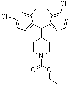 CAS # 165739-83-3, Loratadine Impurity C, 4-(4,8-Dichloro-5,6-dihydro-11H-benzo[5,6]cyclohepta[1,2-b]pyridin-11-ylidene)-1-piperidinecarboxylic acid ethyl ester