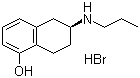 structure of CAS# 165950-84-5, (6S)-(-)-5-羟基-N-丙基-2-氨基四氢萘盐酸盐
