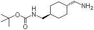 structure of CAS# 166168-16-7, trans-4-(Boc-aminomethyl)cyclohexanemethanamine