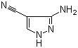 CAS # 16617-46-2, 3-Amino-4-pyrazolecarbonitrile, 5-Aminopyrazole-4-carbonitrile, 5-Amino-4-cyanopyrazole, 3-Aminopyarazole-4-carbonitrile