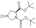 structure of CAS# 166410-05-5, (2S)-4-氧代-1,2-吡咯烷二甲酸二叔丁酯