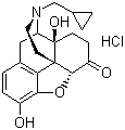 CAS # 16676-29-2, Naltrexone hydrochloride, (5alpha)-17-(Cyclopropylmethyl)-4,5-epoxy-3,14-dihydroxymorphinan-6-one hydrochloride