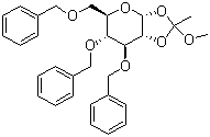 structure of CAS# 16697-49-7, 3,4,6-Tri-O-benzyl-beta-D-mannopyranose-1,2-(methyl orthoacetate)