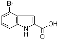 CAS # 16732-64-2, 4-Bromo-2-indolecarboxylic acid, 4-Bromo-1H-indole-2-carboxylic acid