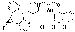 structure of CAS# 167465-36-3, Zosuquidar trihydrochloride