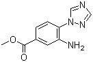 structure of CAS# 167626-50-8, 3-氨基-4-(1H-1,2,4-三唑-1-基)苯甲酸甲酯