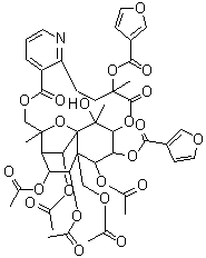 CAS # 168009-85-6, 18-O-(3-Furoyl)wilfortrine, Triptonine B, Triptonine B (Tripterygium wilfordii), Wilfortrine 26-(3-furoate)