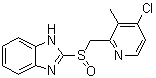 structure of CAS# 168167-42-8, 2-[[(4-氯-3-甲基-2-吡啶基)甲基]亚磺酰基]-1H-苯并咪唑