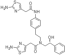 CAS # 1684452-83-2, (R)-2-(2-Aminothiazol-4-yl)-N-(4-(2-(2-aminothiazol-4-yl)acetamido)phenethyl)-N-(2-hydroxy-2-phenylethyl)acetamide