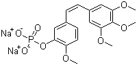 structure of CAS# 168555-66-6, 考布他丁 A-4 磷酸二钠盐