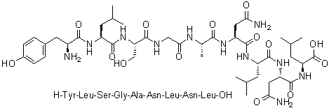 CAS 登录号：168635-85-6, L-酪氨酰-L-亮氨酰-L-丝氨酰甘氨酰-L-丙氨酰-L-天冬氨酰胺酰-L-亮氨酰-L-天冬氨酰胺酰-L-亮氨酸