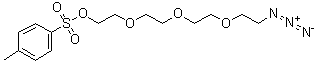 structure of CAS# 168640-82-2, 11-Azido-3,6,9-trioxaundecanyl p-toluenesulfonate