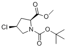 structure of CAS# 169032-99-9, (2S,4S)-1-tert-butyl 2-methyl 4-chloropyrrolidine-1,2-dicarboxylate