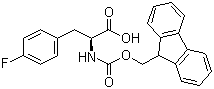 structure of CAS# 169243-86-1, Fmoc-4-fluoro-L-phenylalanine
