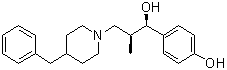 structure of CAS# 169274-78-6, (alphaR,betaS)-alpha-(4-羟基苯基)-beta-甲基-4-苄基-1-哌啶丙醇